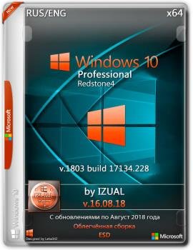 Windows 10 x64 Professional_ RS4 v.1803 With Update (17134.228)_IZUAL_16.08.18 (esd)