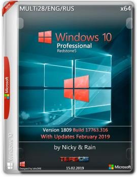 Windows 10 Pro x64 1809.17763.316 by Nicky & Rain